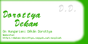 dorottya dekan business card